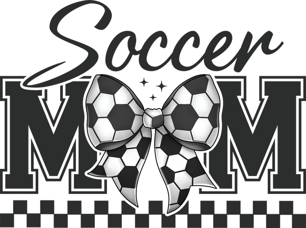 Coquette Soccer Mom Bow Retro - Mothers Day Ready to Press DTF Transfer