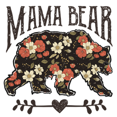 Mama Bear Retro Flower Vintage - Mothers Day Ready to Press DTF Transfer
