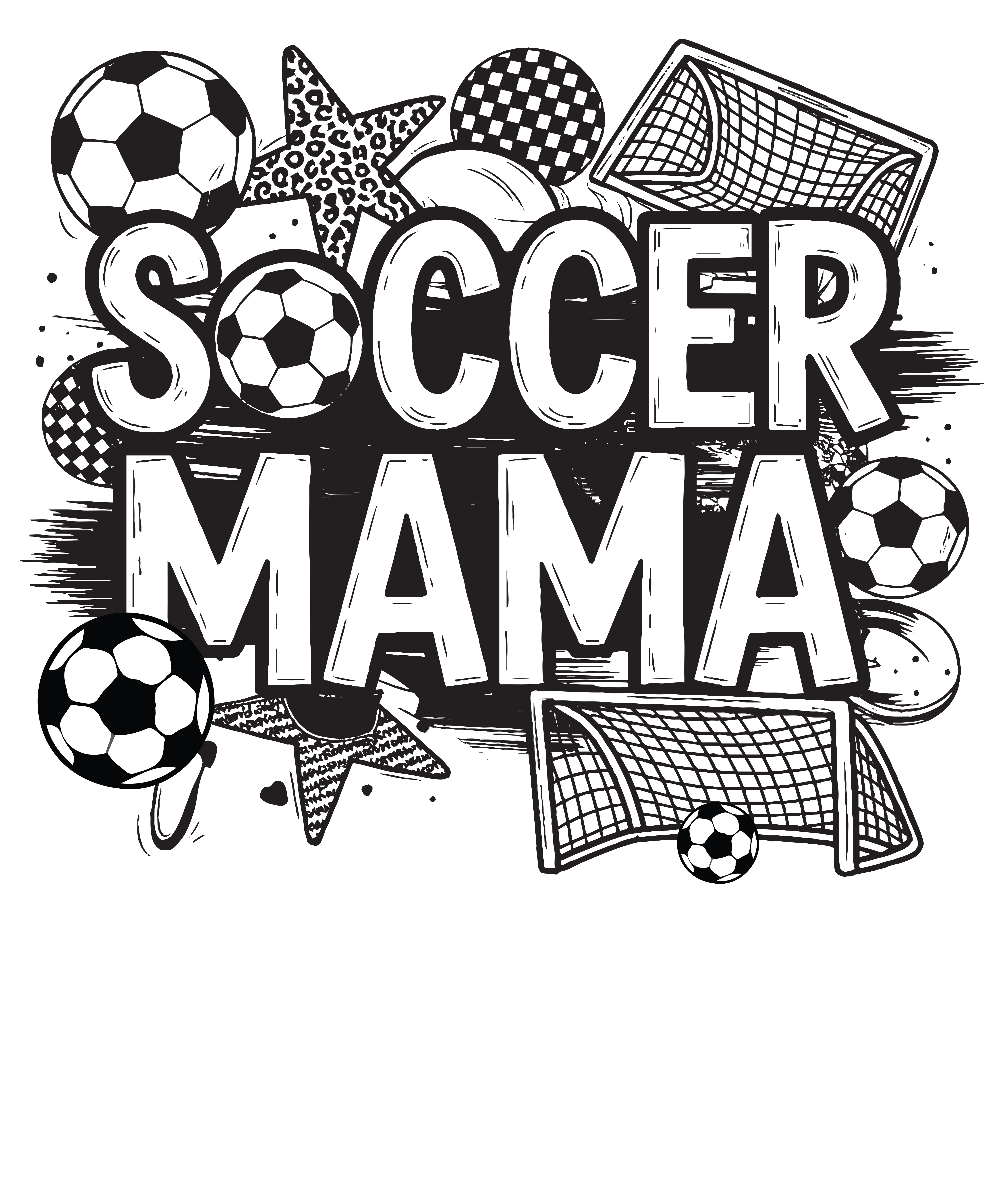 Day,Preppy Game Day Soccer Mama - Mothers Day Ready to Press DTF Transfer
