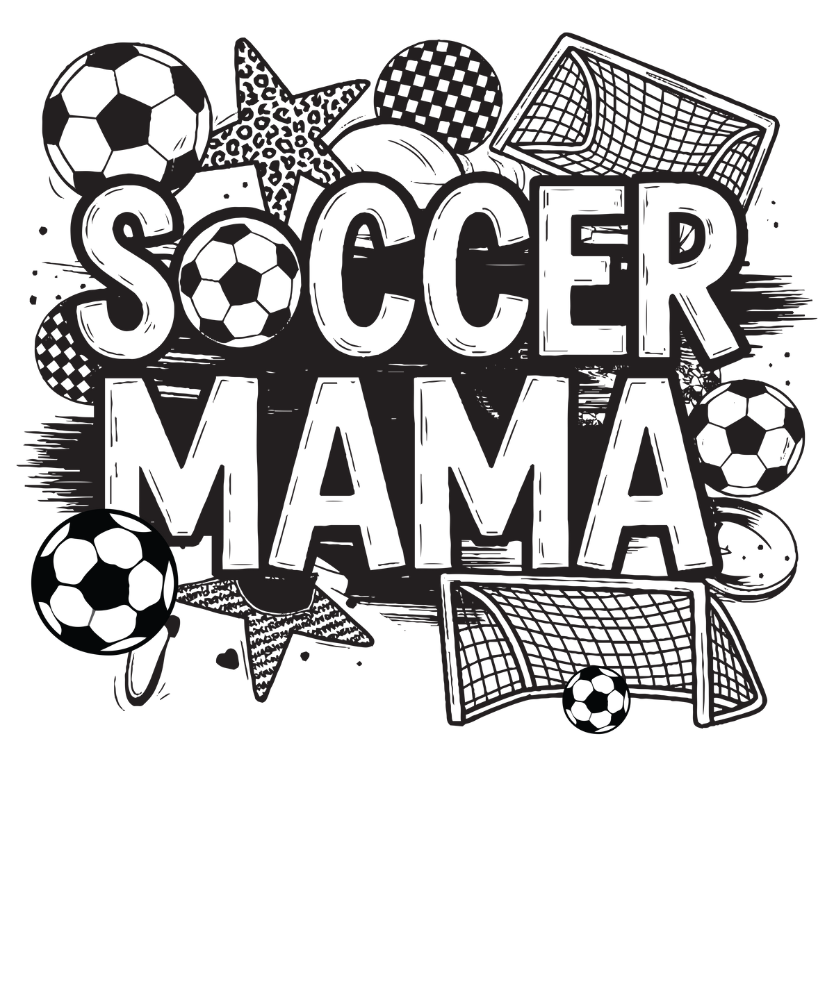 Day,Preppy Game Day Soccer Mama - Mothers Day Ready to Press DTF Transfer