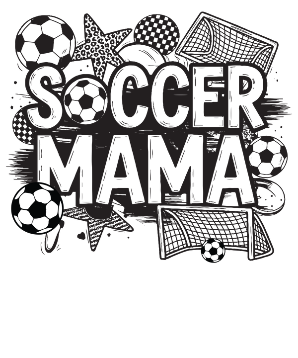 Day,Preppy Game Day Soccer Mama - Mothers Day Ready to Press DTF Transfer