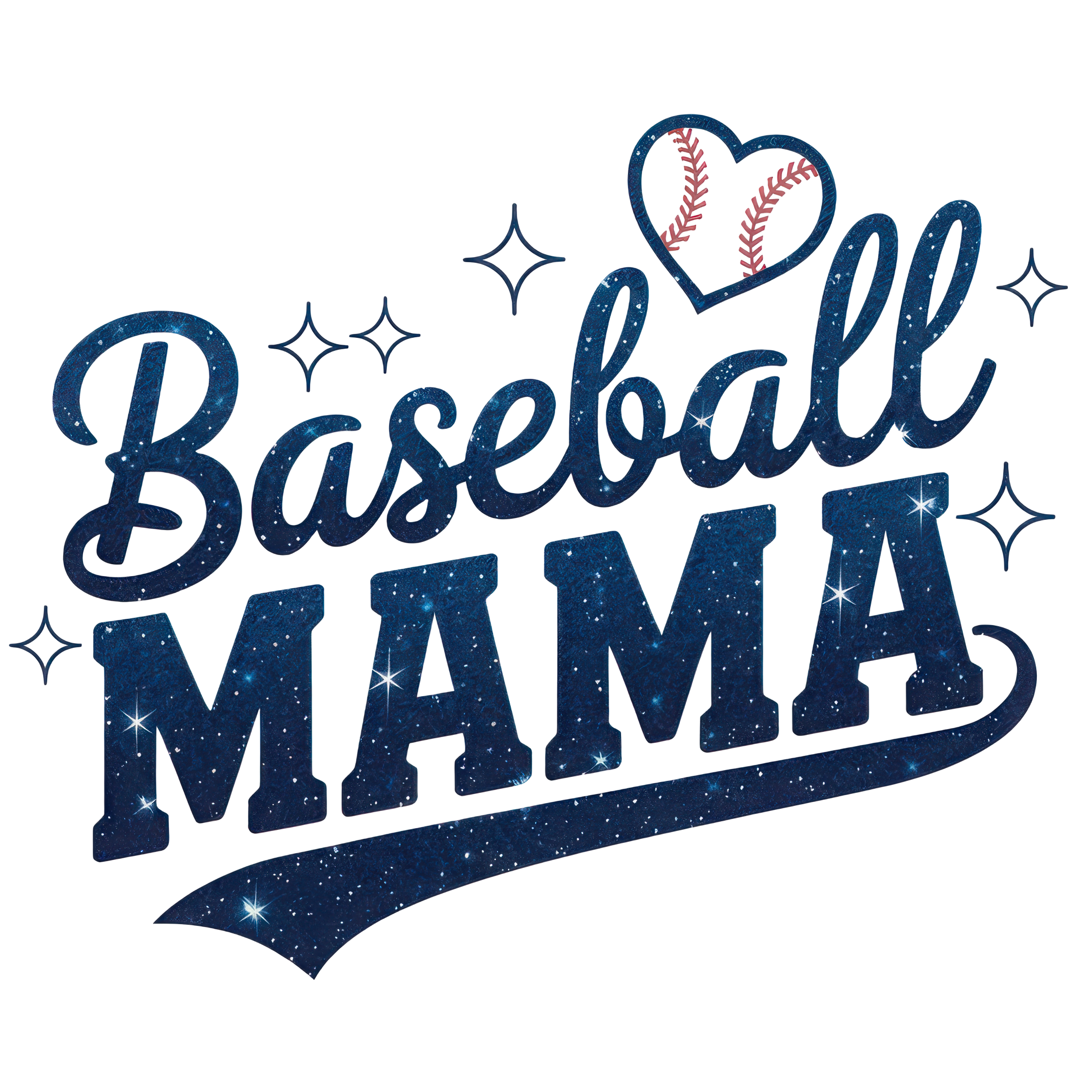 Day,Retro Baseball Mama Heart - Mothers Day Ready to Press DTF Transfer