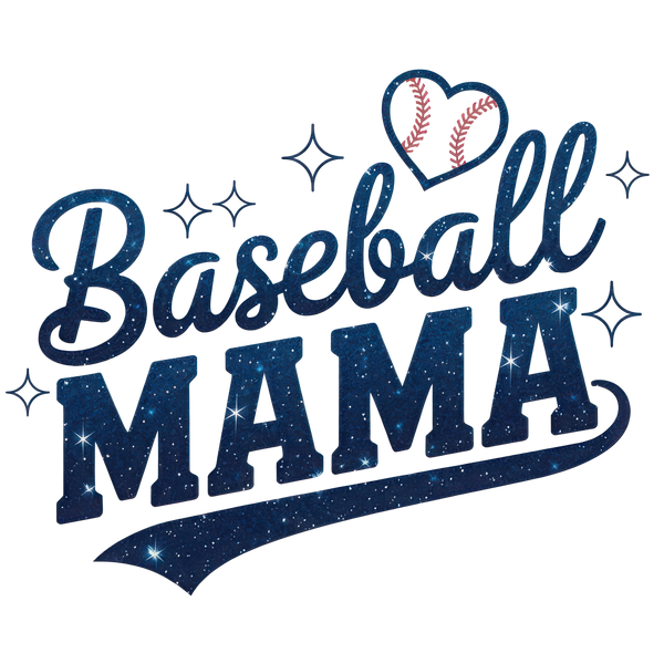 Day,Retro Baseball Mama Heart - Mothers Day Ready to Press DTF Transfer