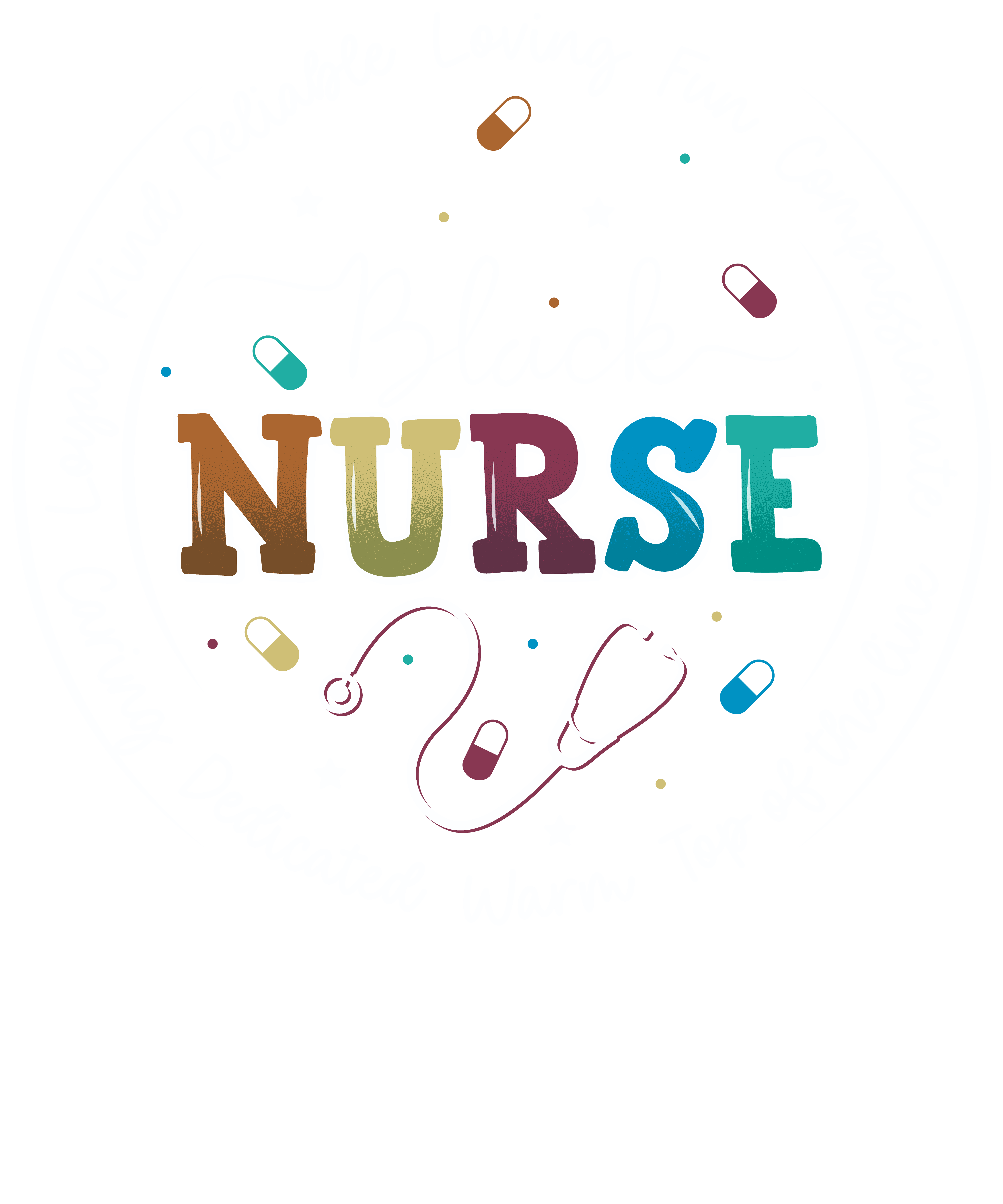 Loving Kind Dedicated Black Nurse - Nurse Ready to Press DTF Transfer