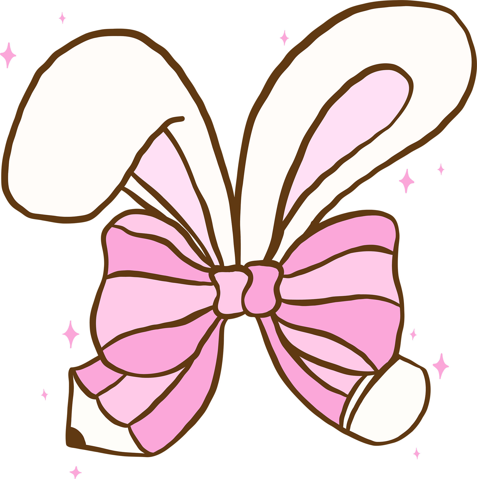 Easter Bunny Ear Bow Pencil - Easter Ready to Press DTF Transfer