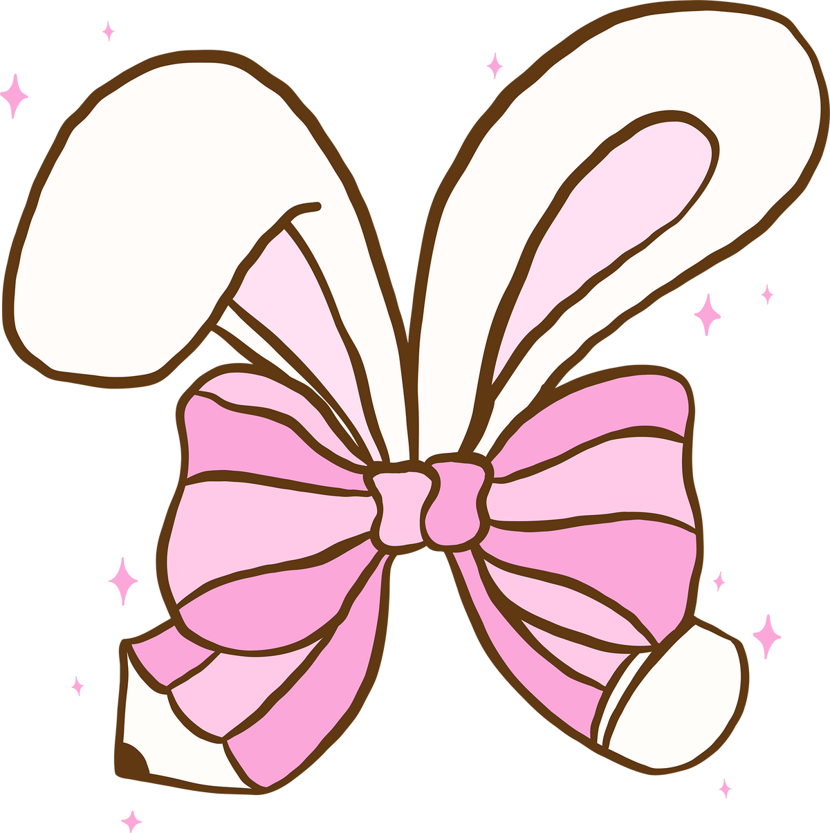Easter Bunny Ear Bow Pencil - Easter Ready to Press DTF Transfer