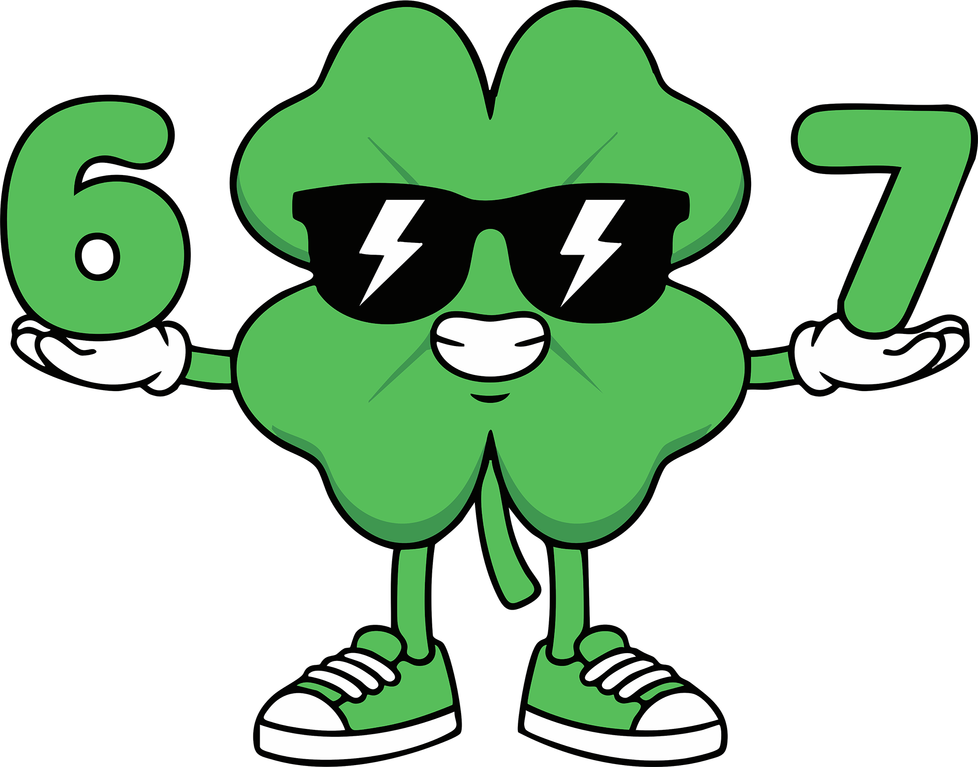 St Patricks Day Clover 67 - St Patricks Day Ready to Press DTF Transfer