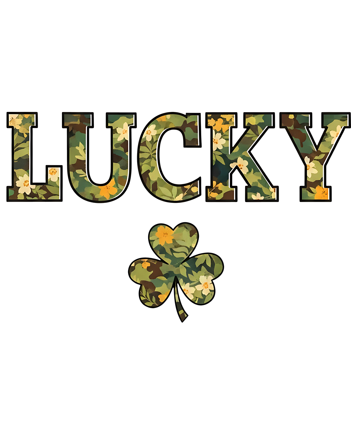 Trendy Camo St Patricks Day - St Patricks Day Ready to Press DTF Transfer