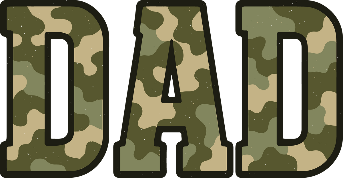Camo Dad Military Style - Fathers Day Ready to Press DTF Transfer