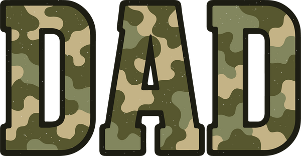 Camo Dad Military Style - Fathers Day Ready to Press DTF Transfer