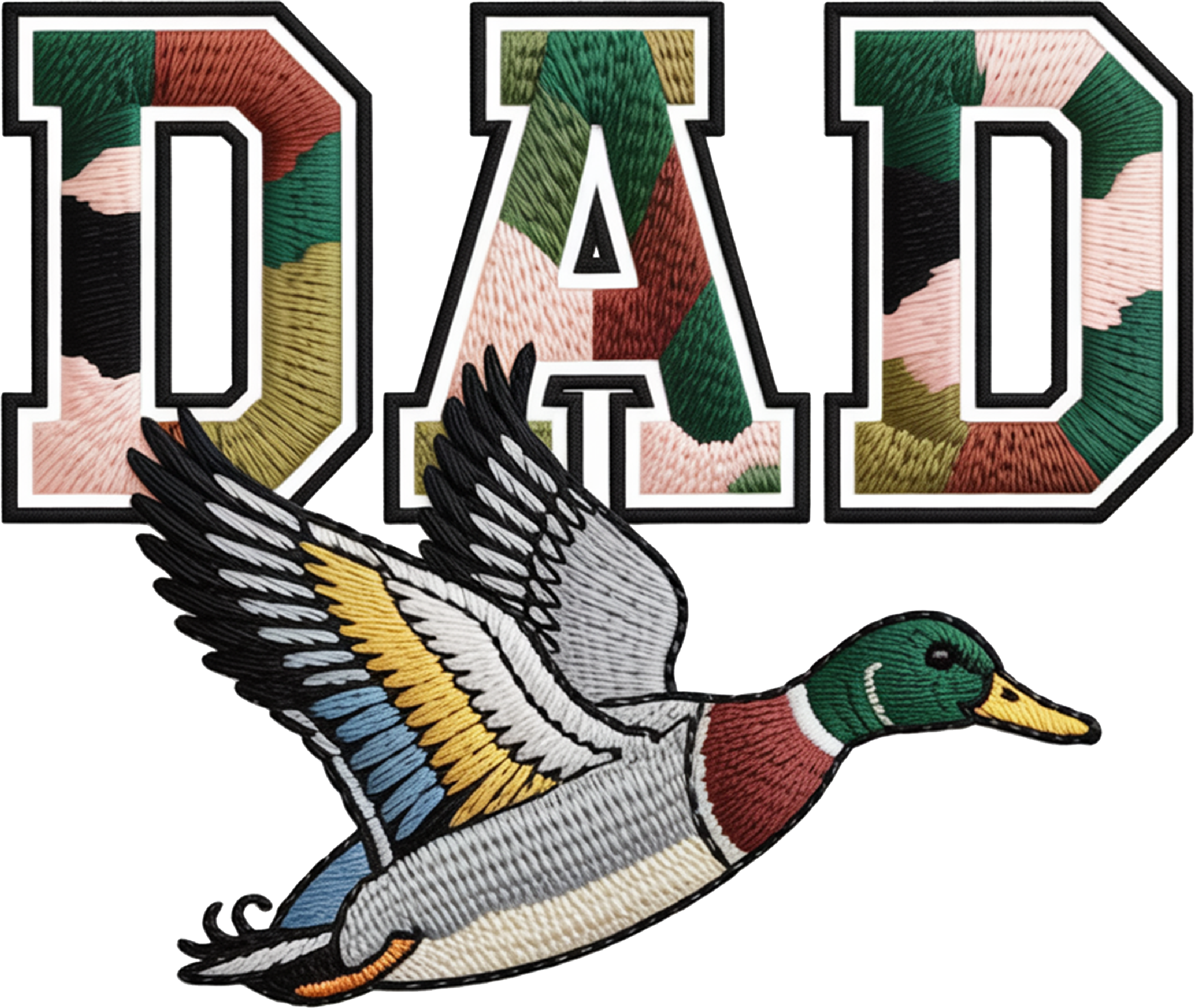 Dad Camouflage Duck - Fathers Day Ready to Press DTF Transfer