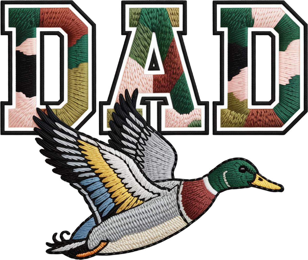 Dad Camouflage Duck - Fathers Day Ready to Press DTF Transfer