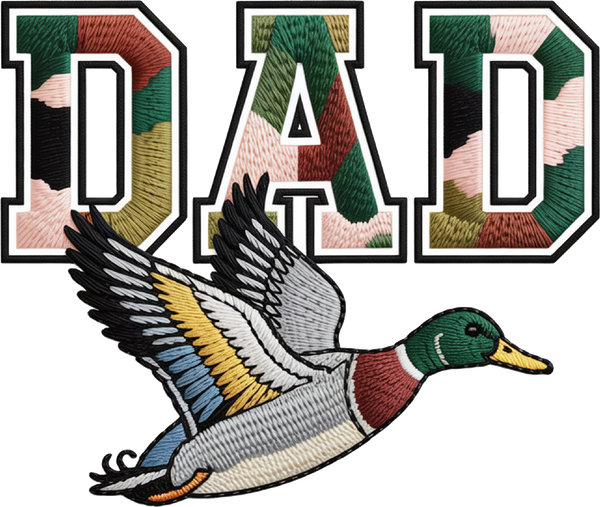 Dad Camouflage Duck - Fathers Day Ready to Press DTF Transfer