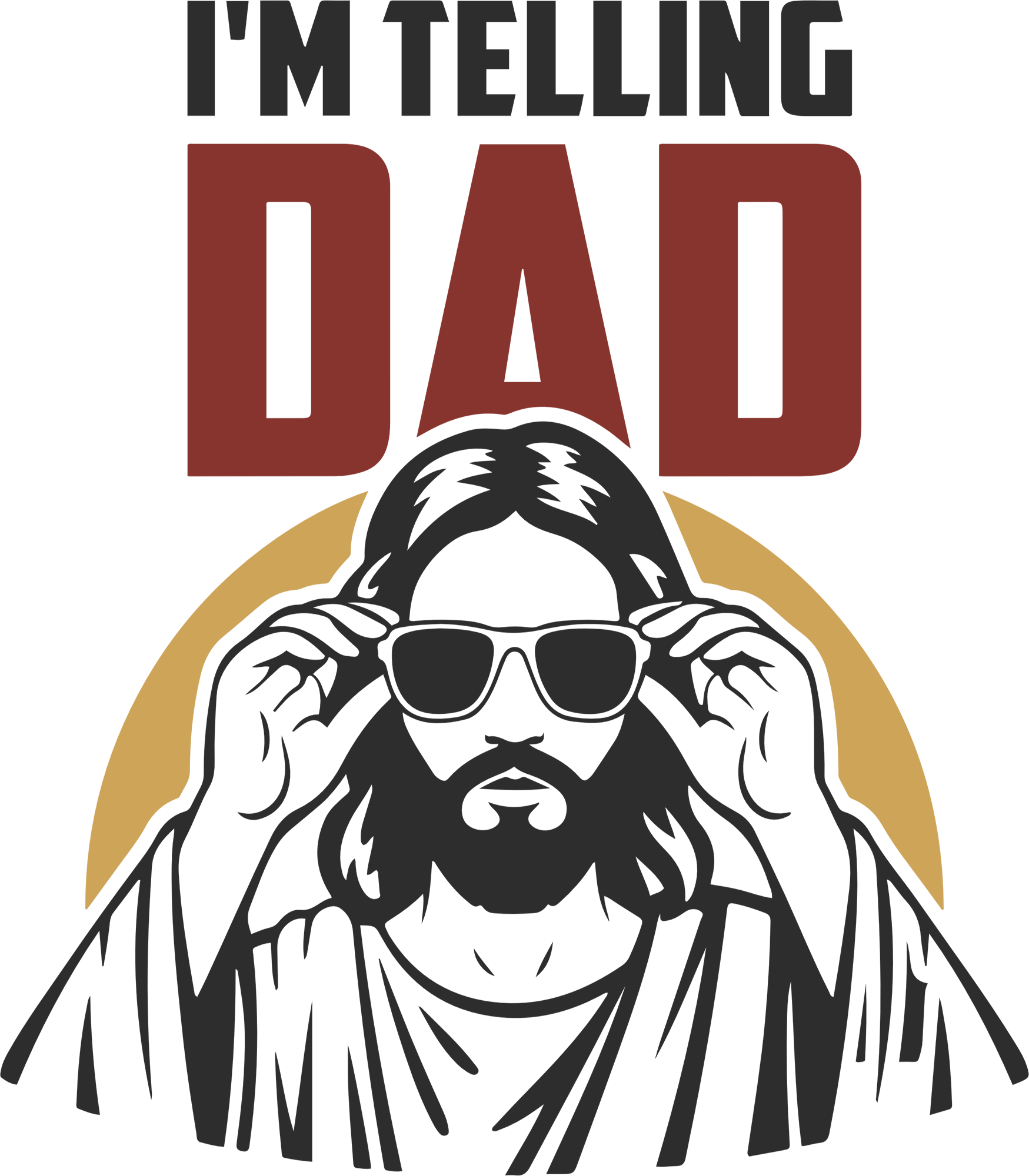 I'm Telling Dad Jesus - Fathers Day Ready to Press DTF Transfer