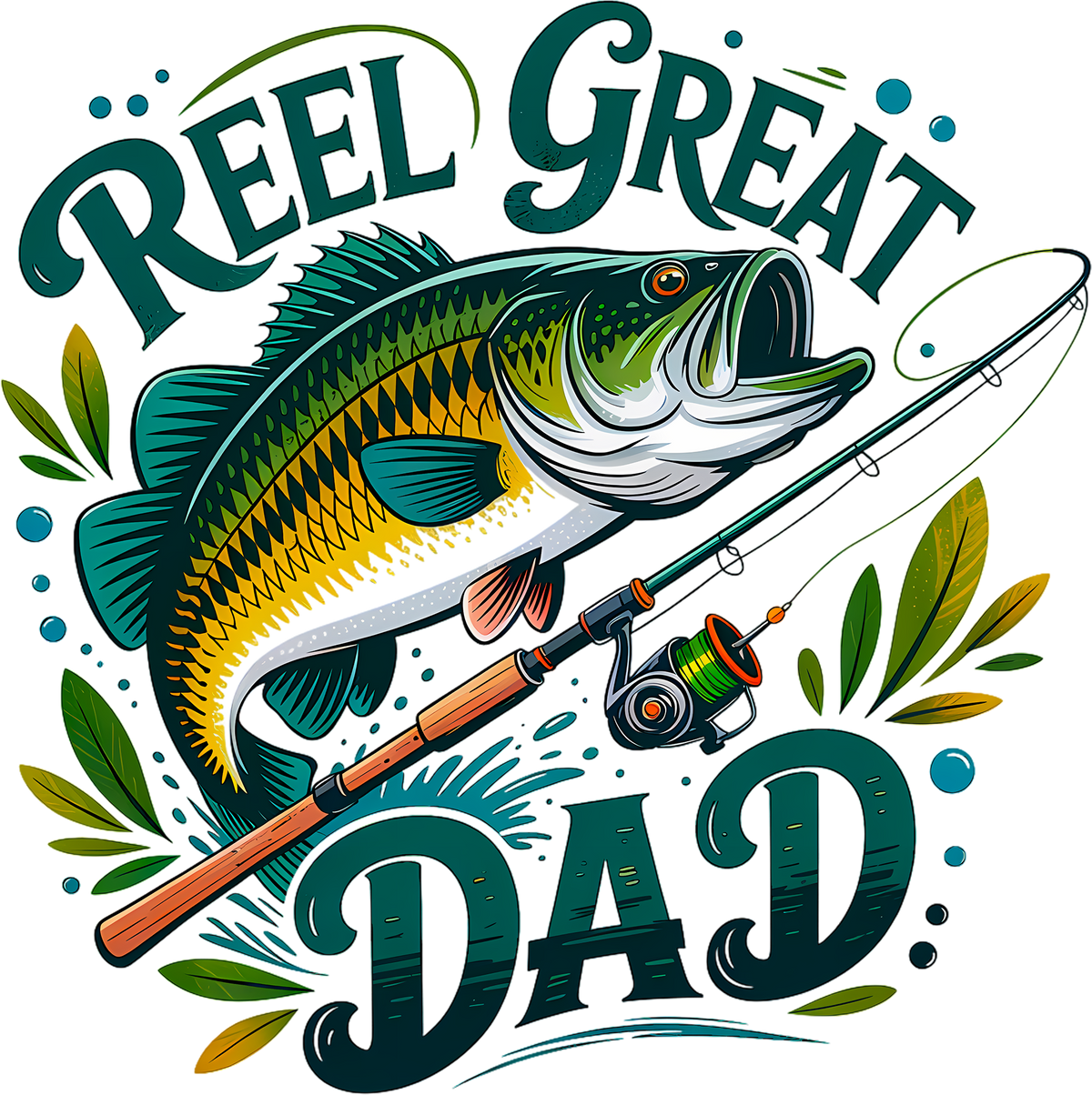 Reel Great Dad - Fathers Day Ready to Press DTF Transfer