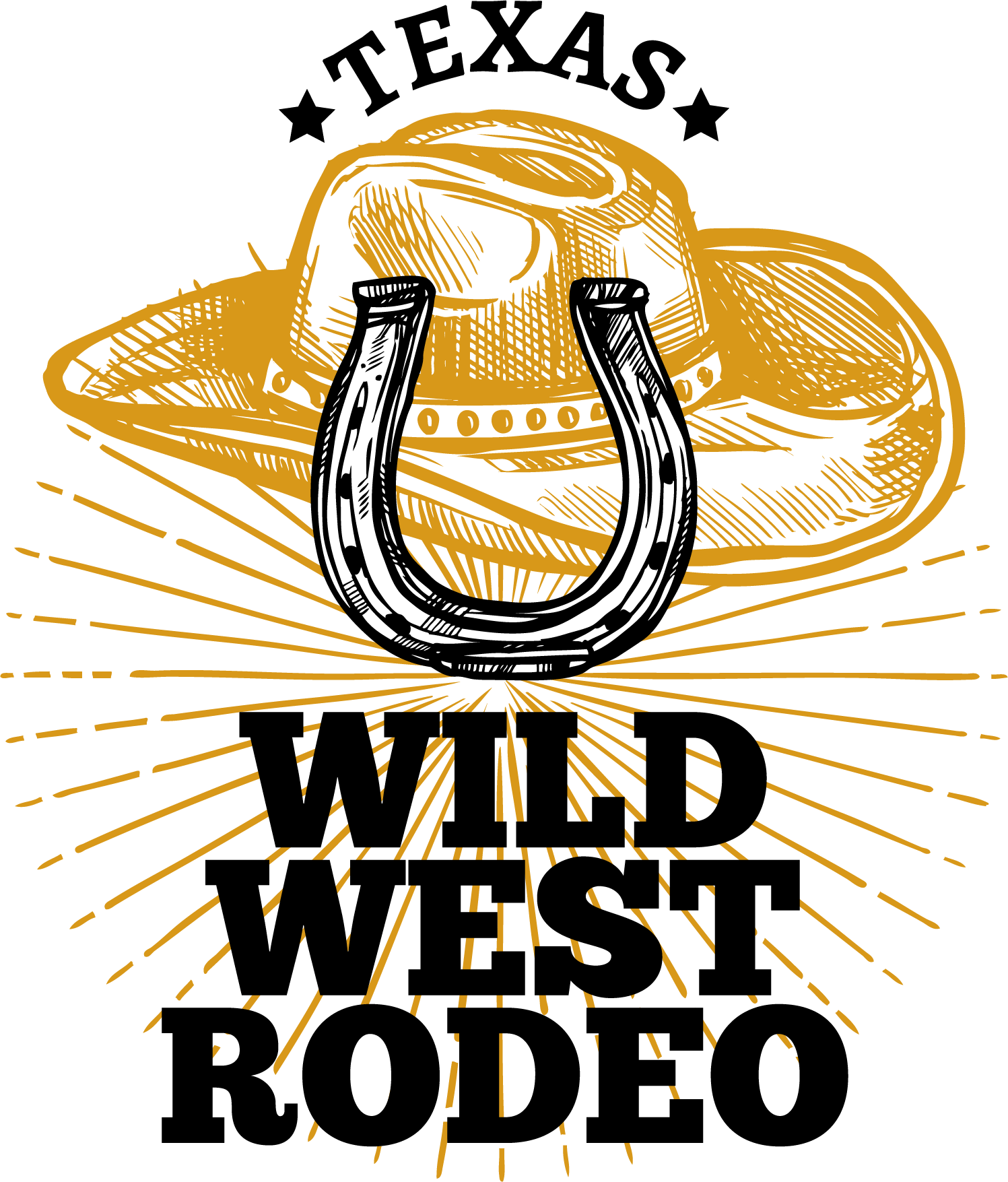 Wild West Texas Cowboy - Rodeo Ready to Press DTF Transfer