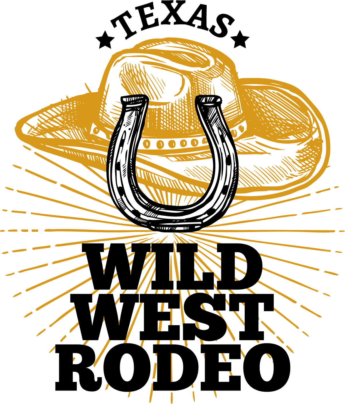 Wild West Texas Cowboy - Rodeo Ready to Press DTF Transfer