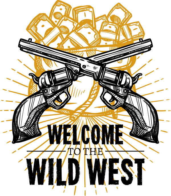 Cowboy Guns Wild West Vintage - Rodeo Ready to Press DTF Transfer