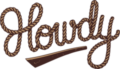 Howdy Western Rope Typography – Rodeo Ready to Press DTF Transfer