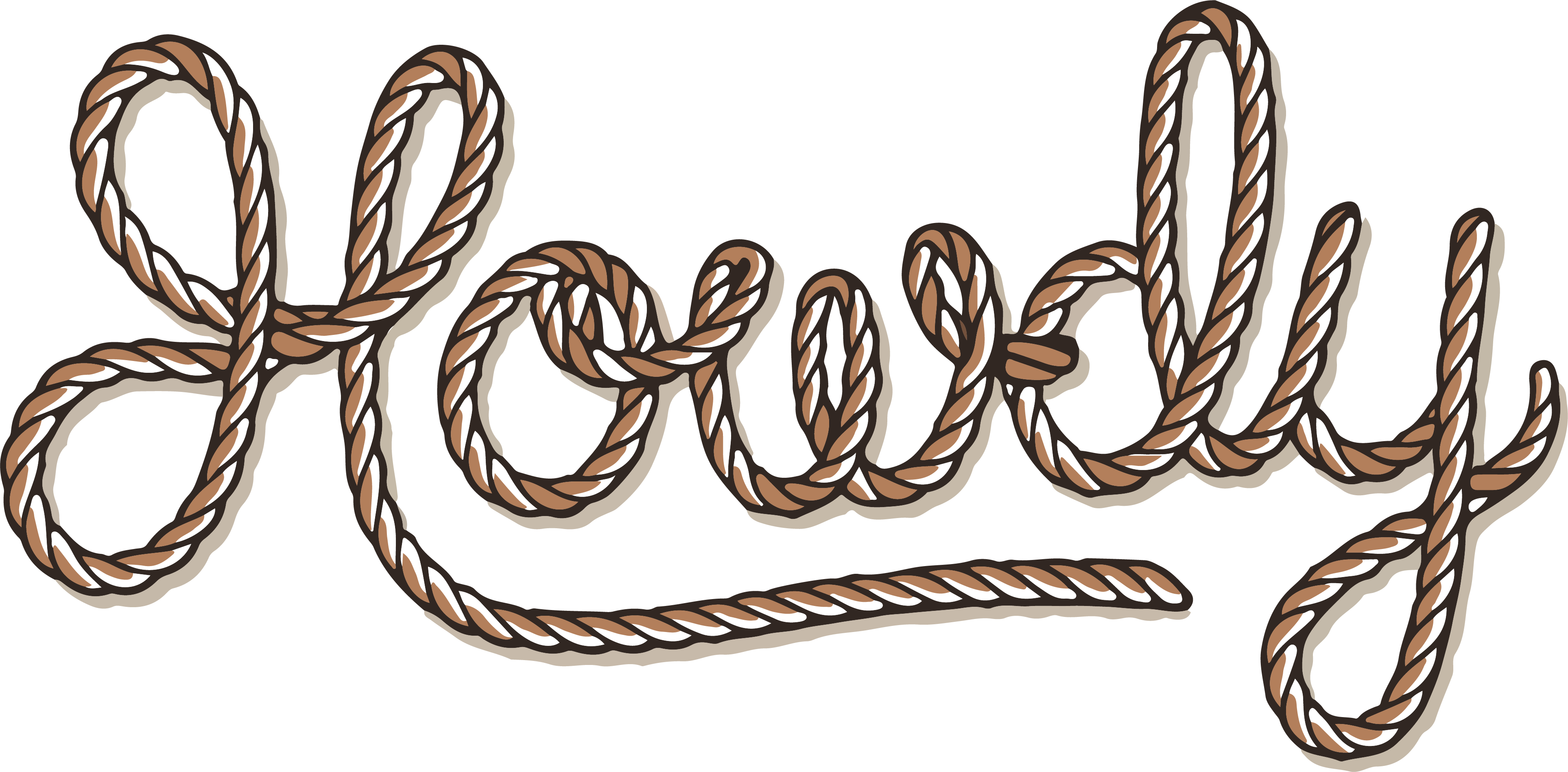 Howdy Western Rope Typography – Rodeo Ready to Press DTF Transfer