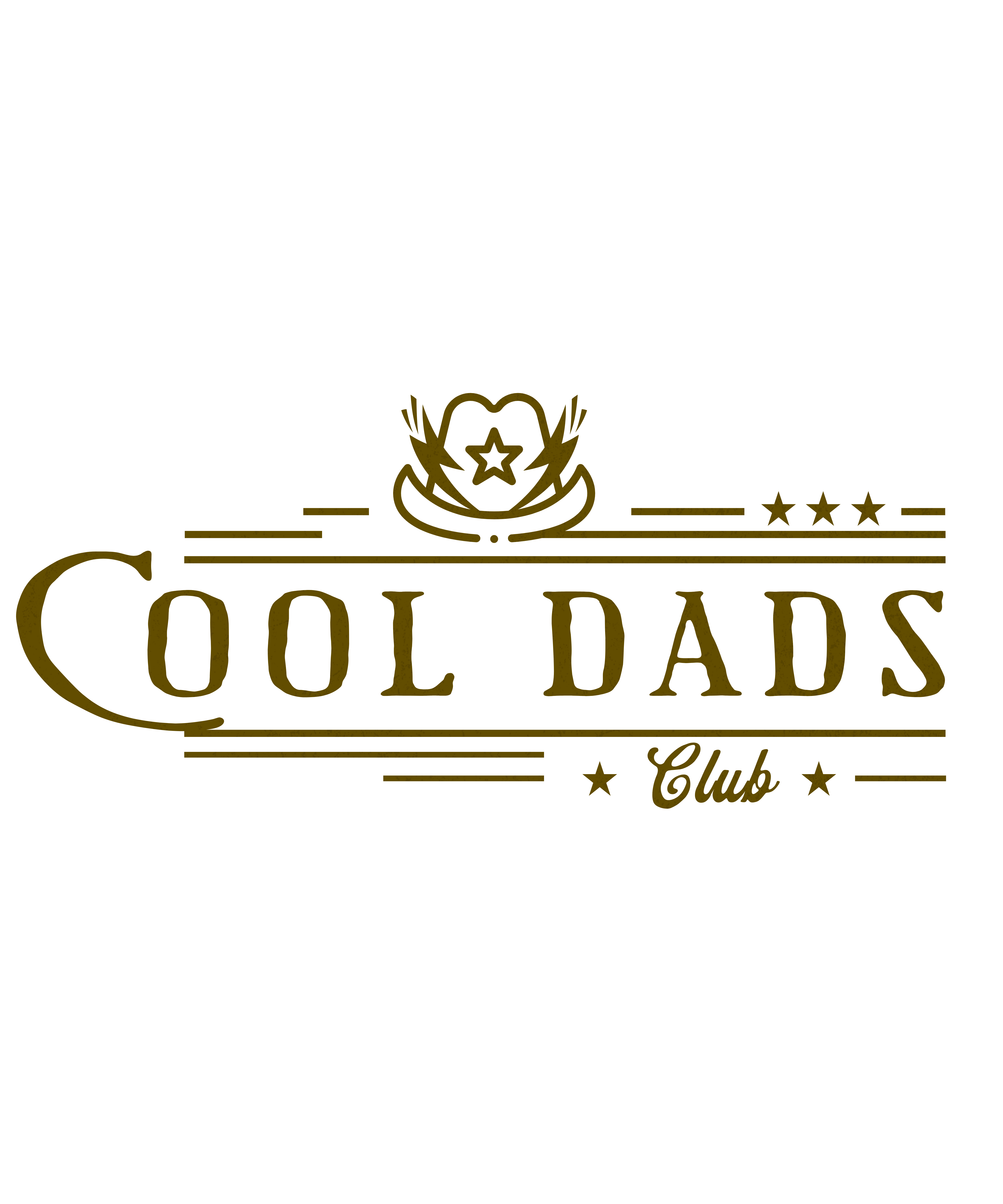 Cool Dads Club Western Logo Design – Rodeo Ready to Press DTF Transfer