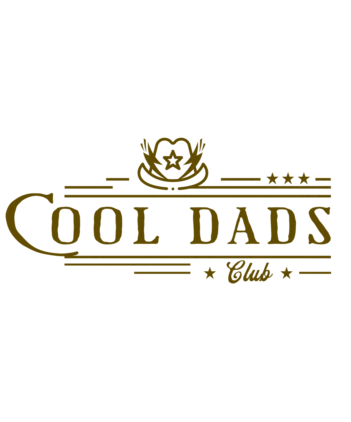 Cool Dads Club Western Logo Design – Rodeo Ready to Press DTF Transfer
