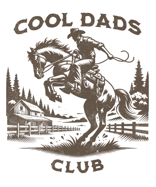 Cool Dads Club Vintage Western Cowboy - Rodeo Ready to Press DTF Transfer
