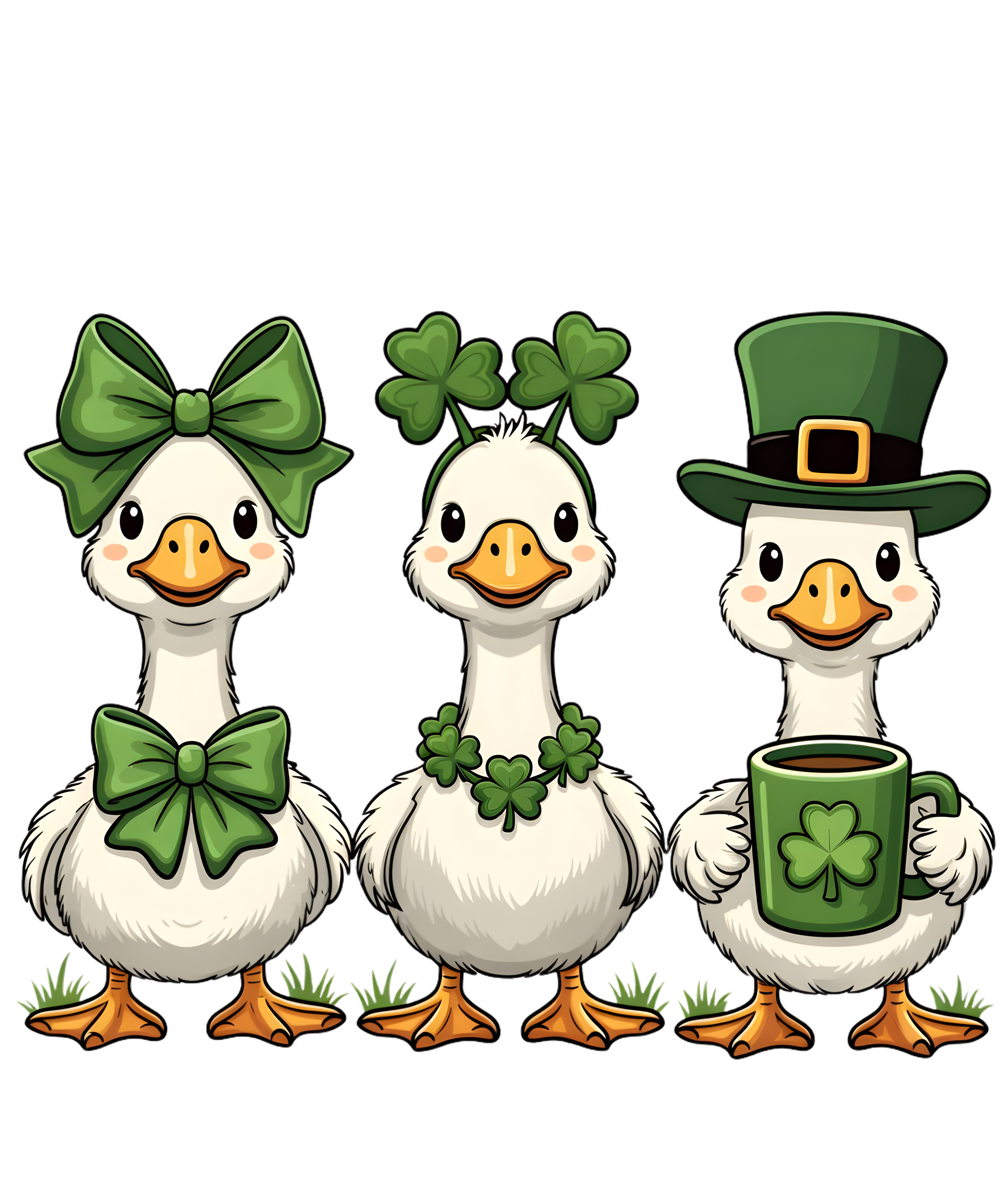 Lucky Goose Trio – St. Patrick’s Day Ready to Press DTF Transfer