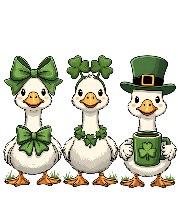 Lucky Goose Trio – St. Patrick’s Day Ready to Press DTF Transfer