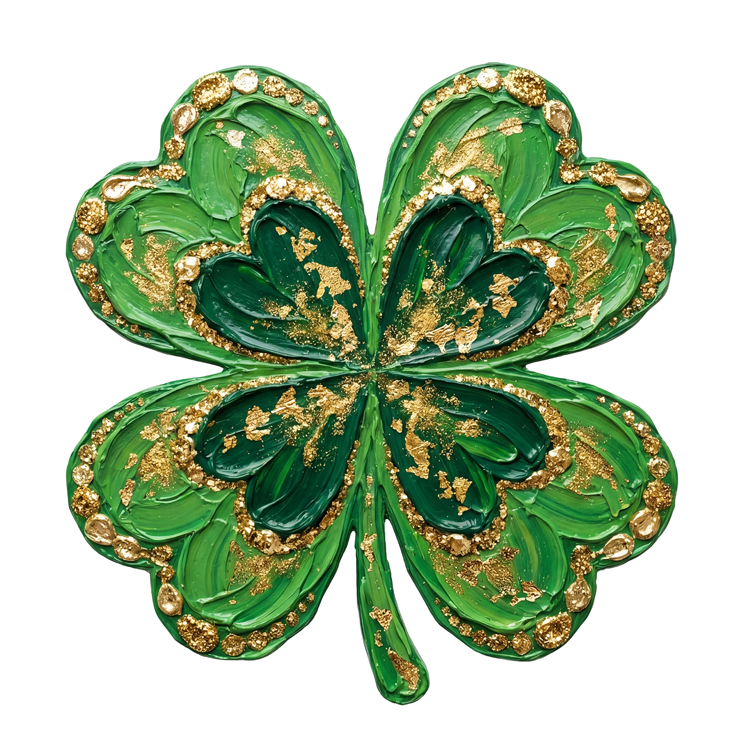 Gold Foil Shamrock Clover – St. Patrick’s Day Ready to Press DTF Transfer
