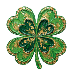 Gold Foil Shamrock Clover – St. Patrick’s Day Ready to Press DTF Transfer