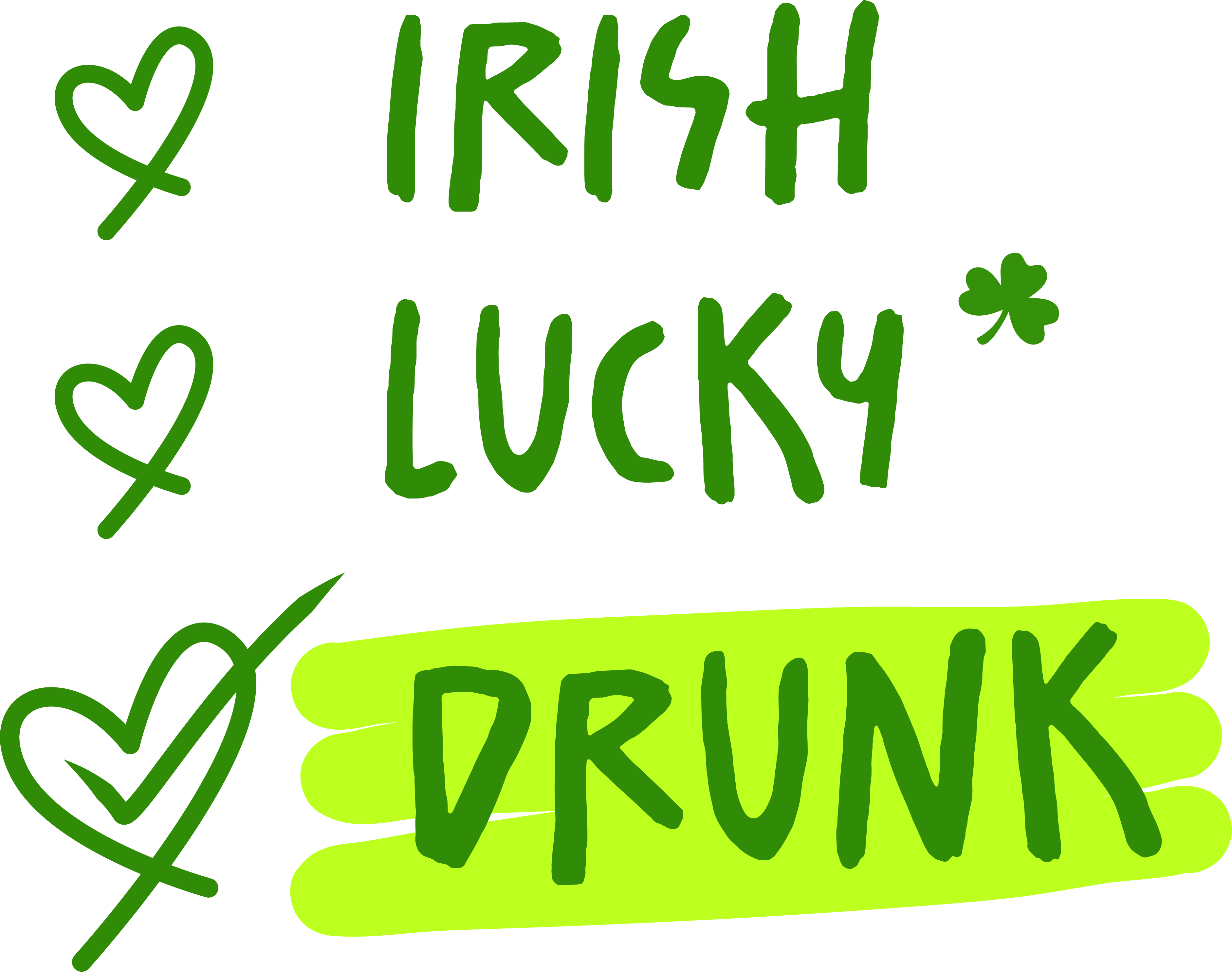 Irish Lucky Drunk – St. Patrick’s Day Ready to Press DTF Transfer
