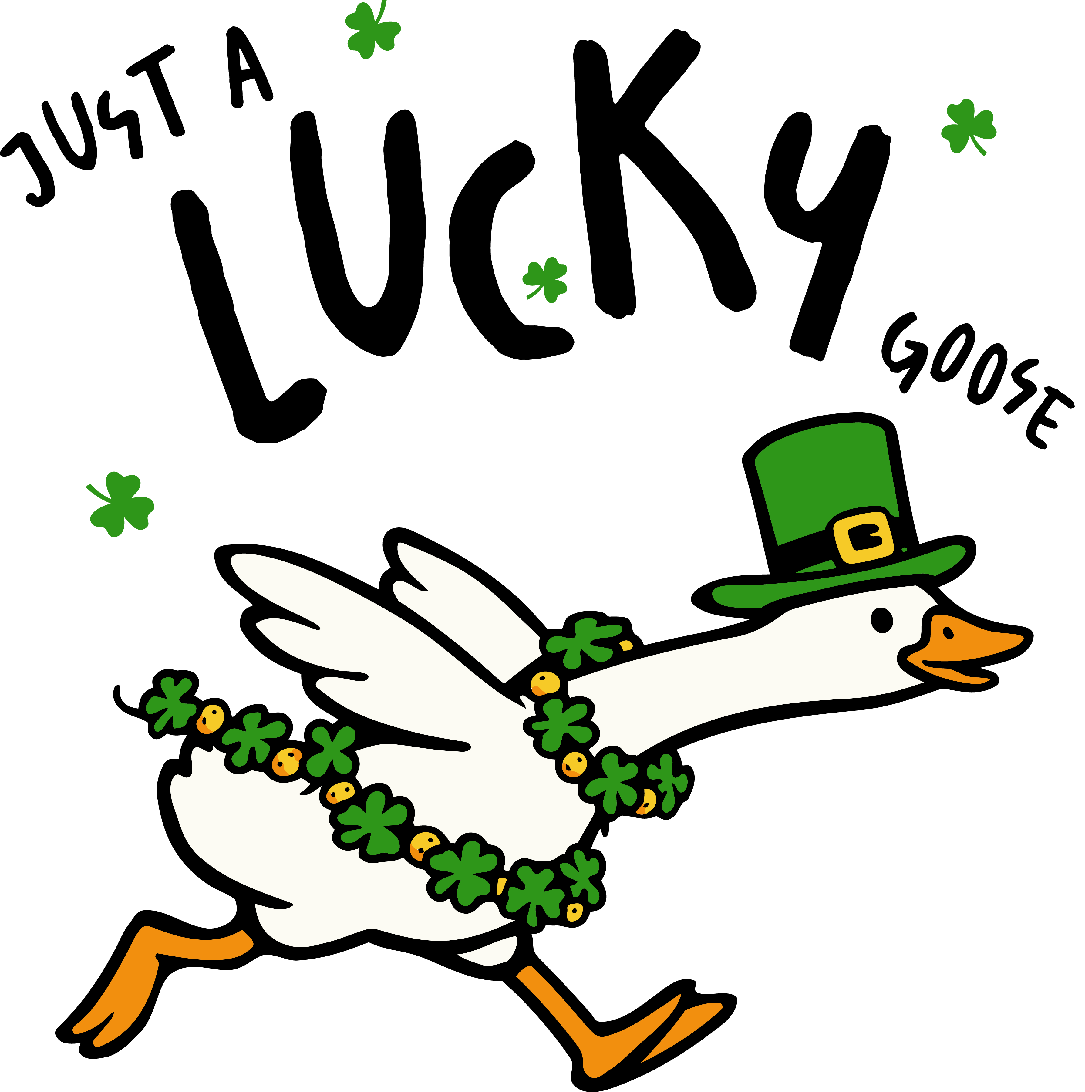 Flying Lucky Goose Leprechaun Hat – St. Patrick’s Day Ready to Press DTF Transfer