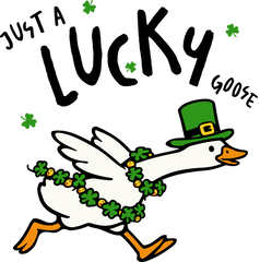 Flying Lucky Goose Leprechaun Hat – St. Patrick’s Day Ready to Press DTF Transfer