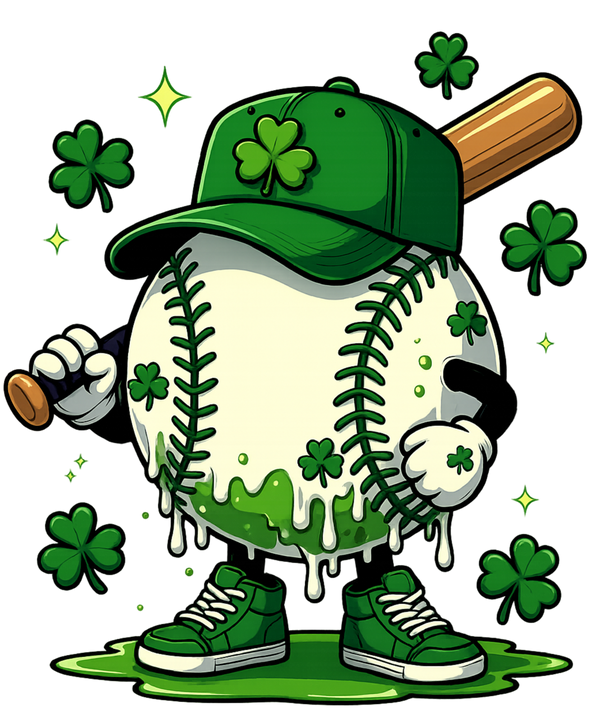 Lucky Baseball Shamrock – St. Patrick’s Day Ready to Press DTF Transfer