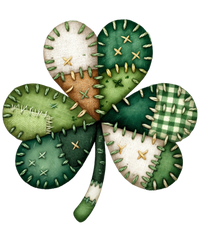 Patchwork Shamrock Clover – St. Patrick’s Day Ready to Press DTF Transfer