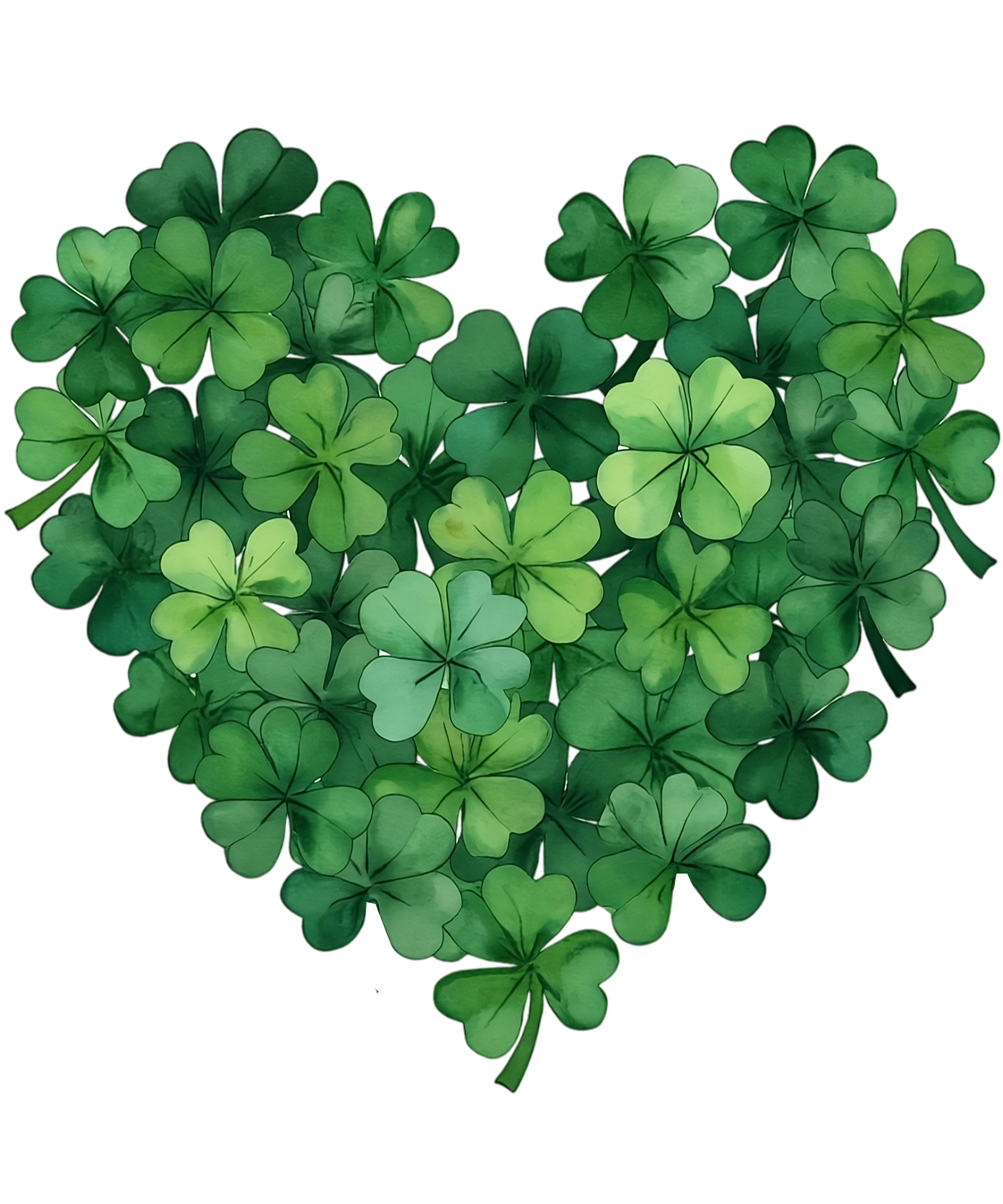 Shamrock Heart Cluster – St. Patrick’s Day Ready to Press DTF Transfer