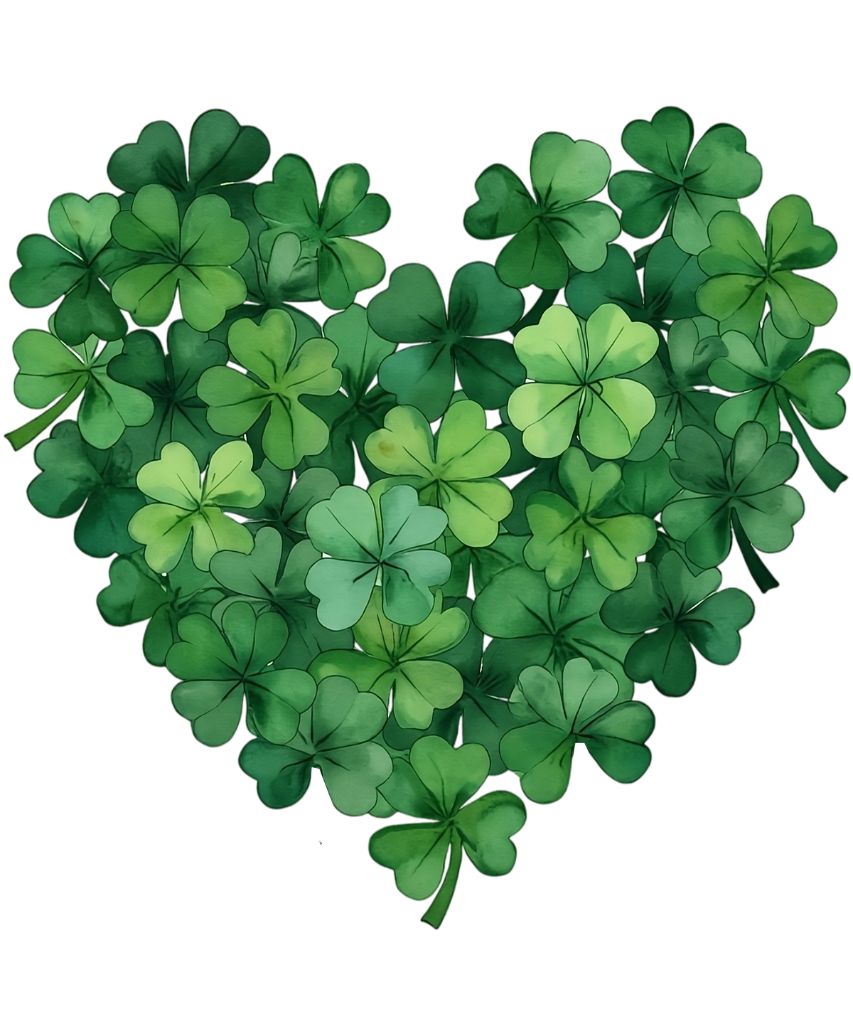 Shamrock Heart Cluster – St. Patrick’s Day Ready to Press DTF Transfer