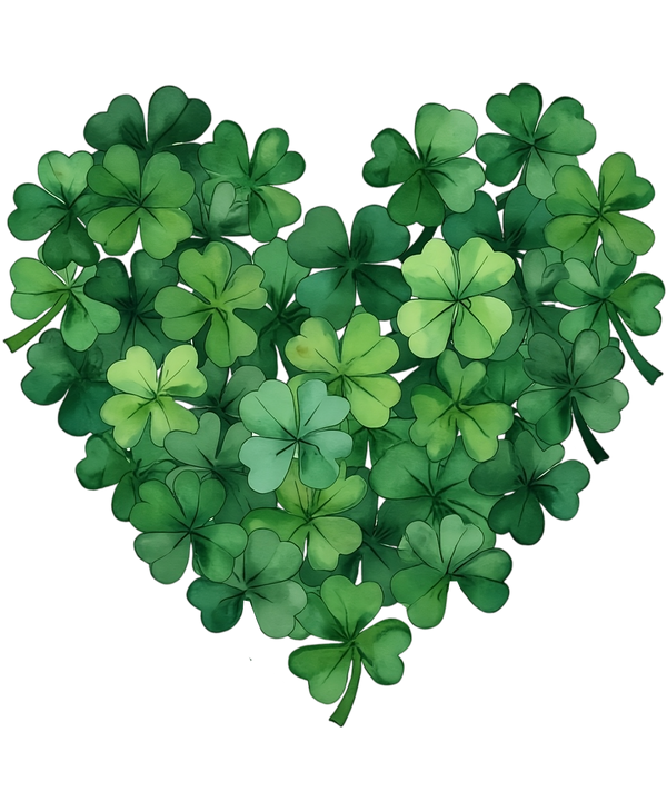Shamrock Heart Cluster – St. Patrick’s Day Ready to Press DTF Transfer