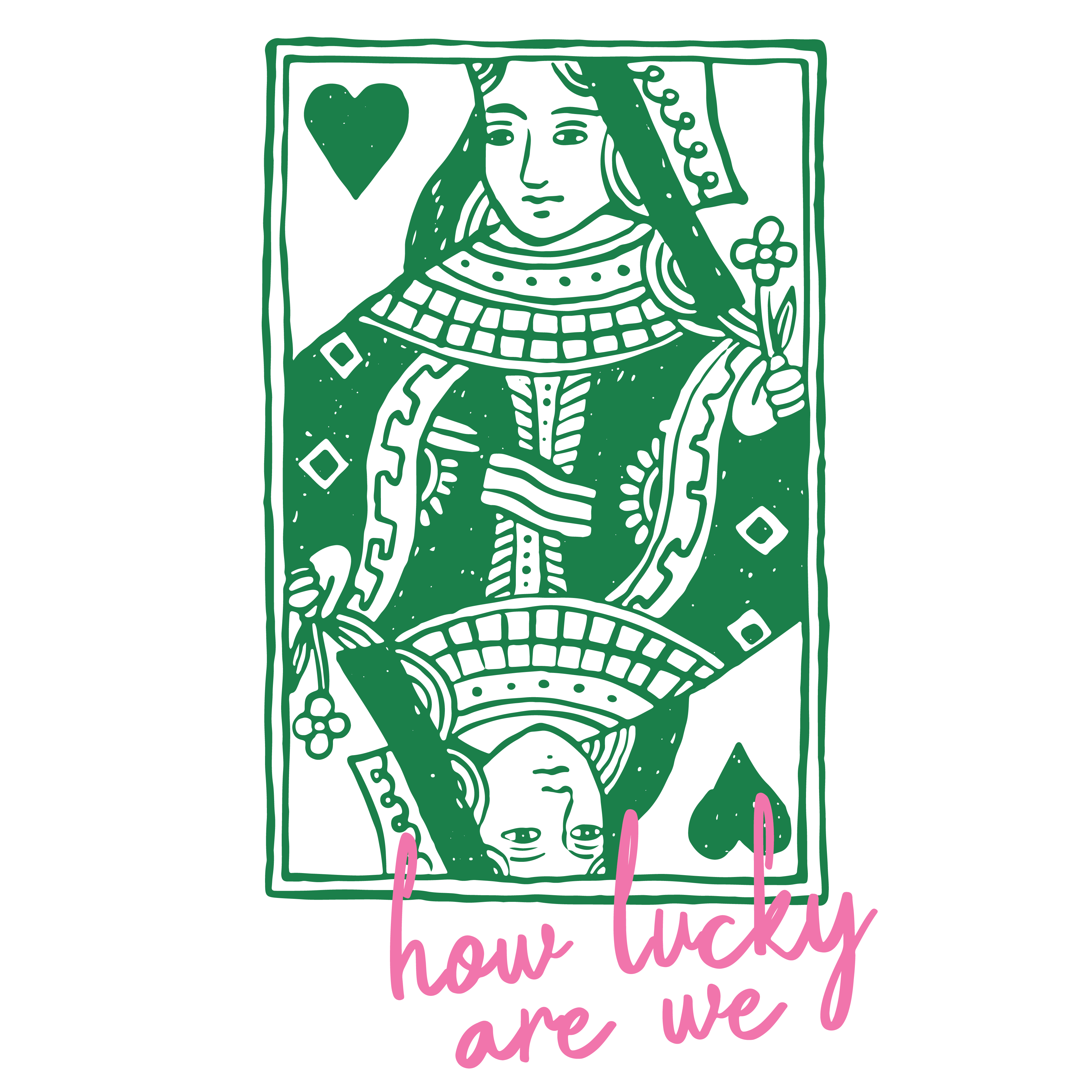 How Lucky Are We Card Art – St. Patrick’s Day Ready to Press DTF Transfer