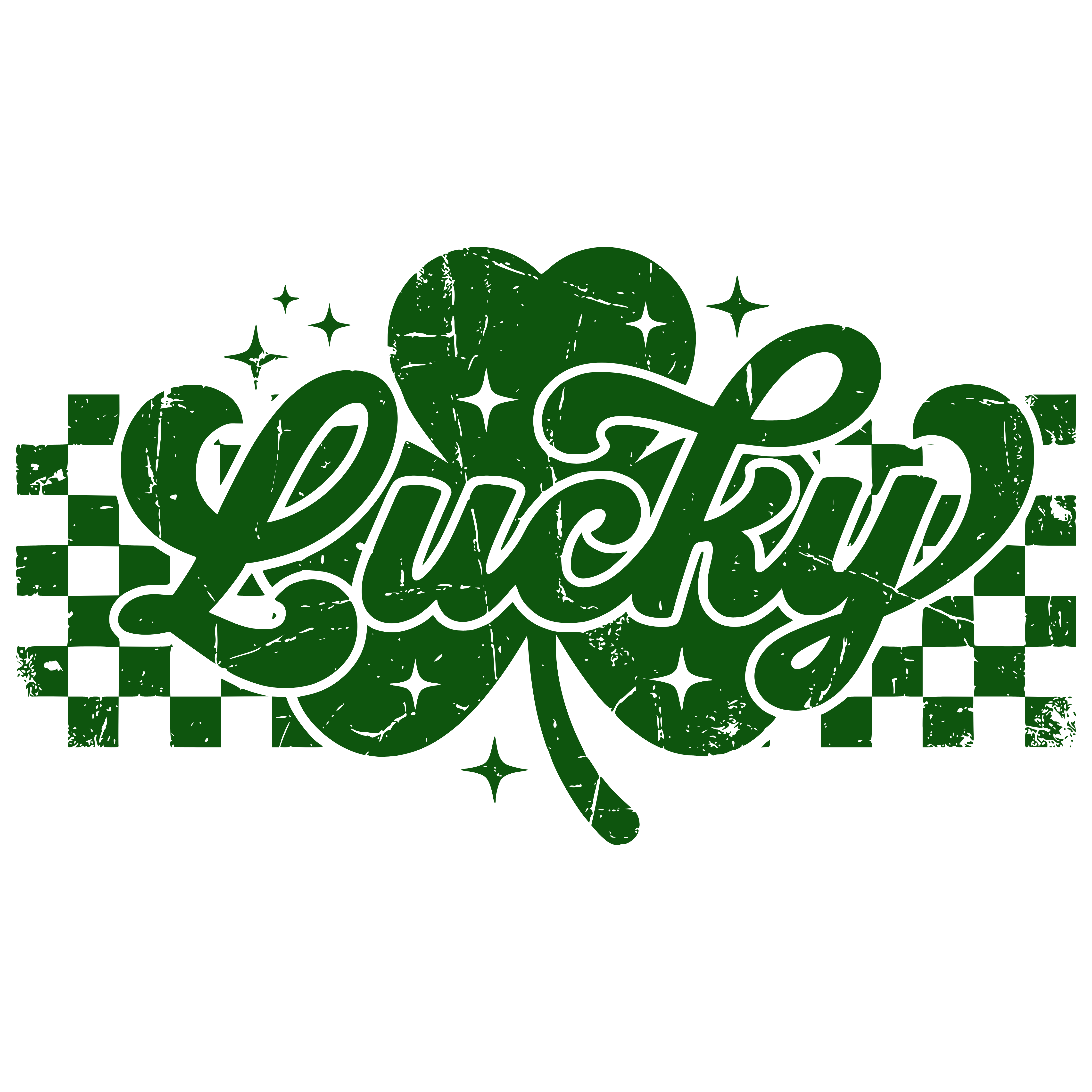 Lucky Shamrock Script – St. Patrick’s Day Ready to Press DTF Transfer