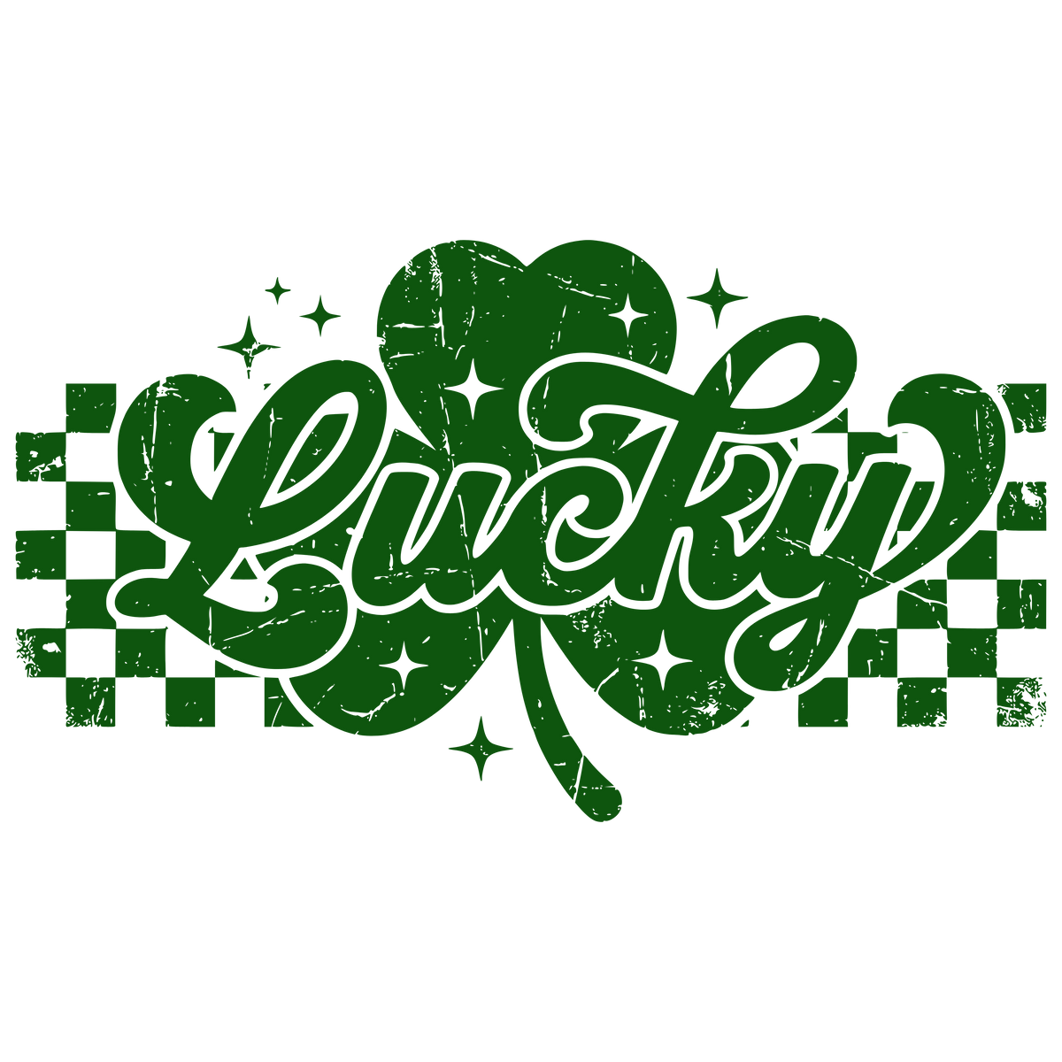 Lucky Shamrock Script – St. Patrick’s Day Ready to Press DTF Transfer