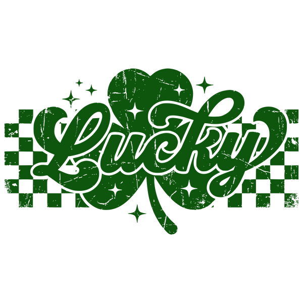 Lucky Shamrock Script – St. Patrick’s Day Ready to Press DTF Transfer