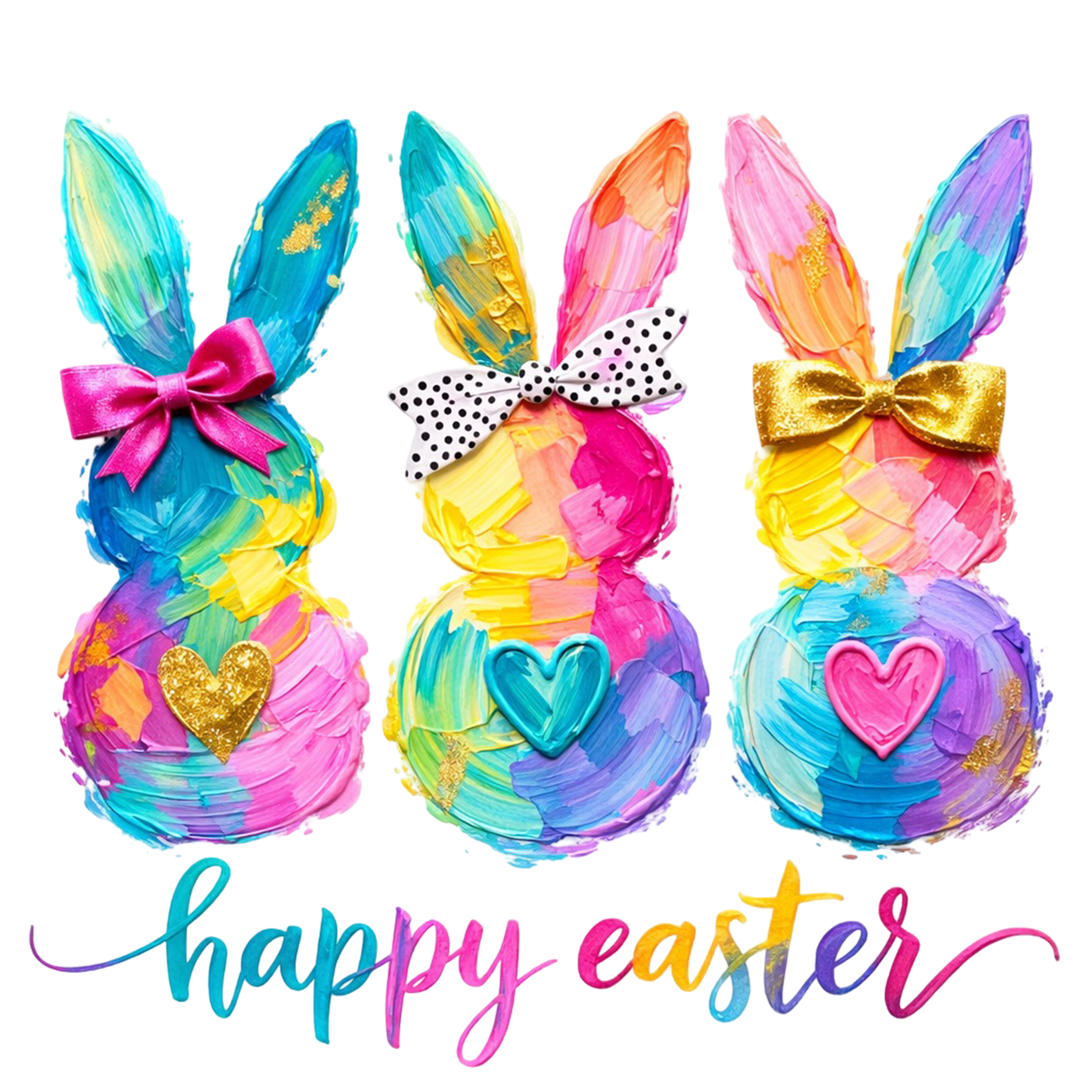 Colorful Painted Style – Easter Ready to Press DTF Transfer