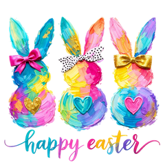 Colorful Painted Style – Easter Ready to Press DTF Transfer