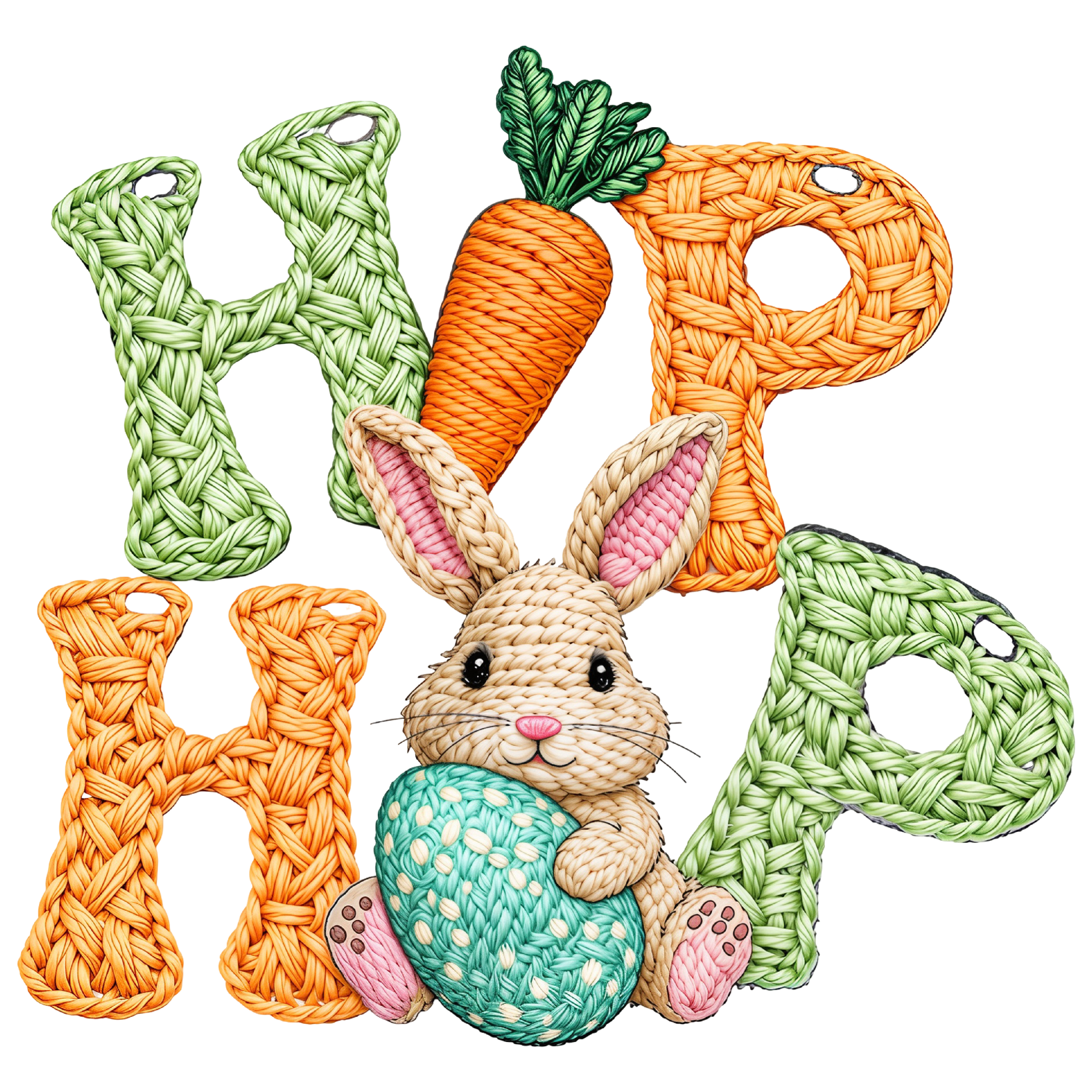 Happy Easter Bunny Design – Easter Ready to Press DTF Transfer