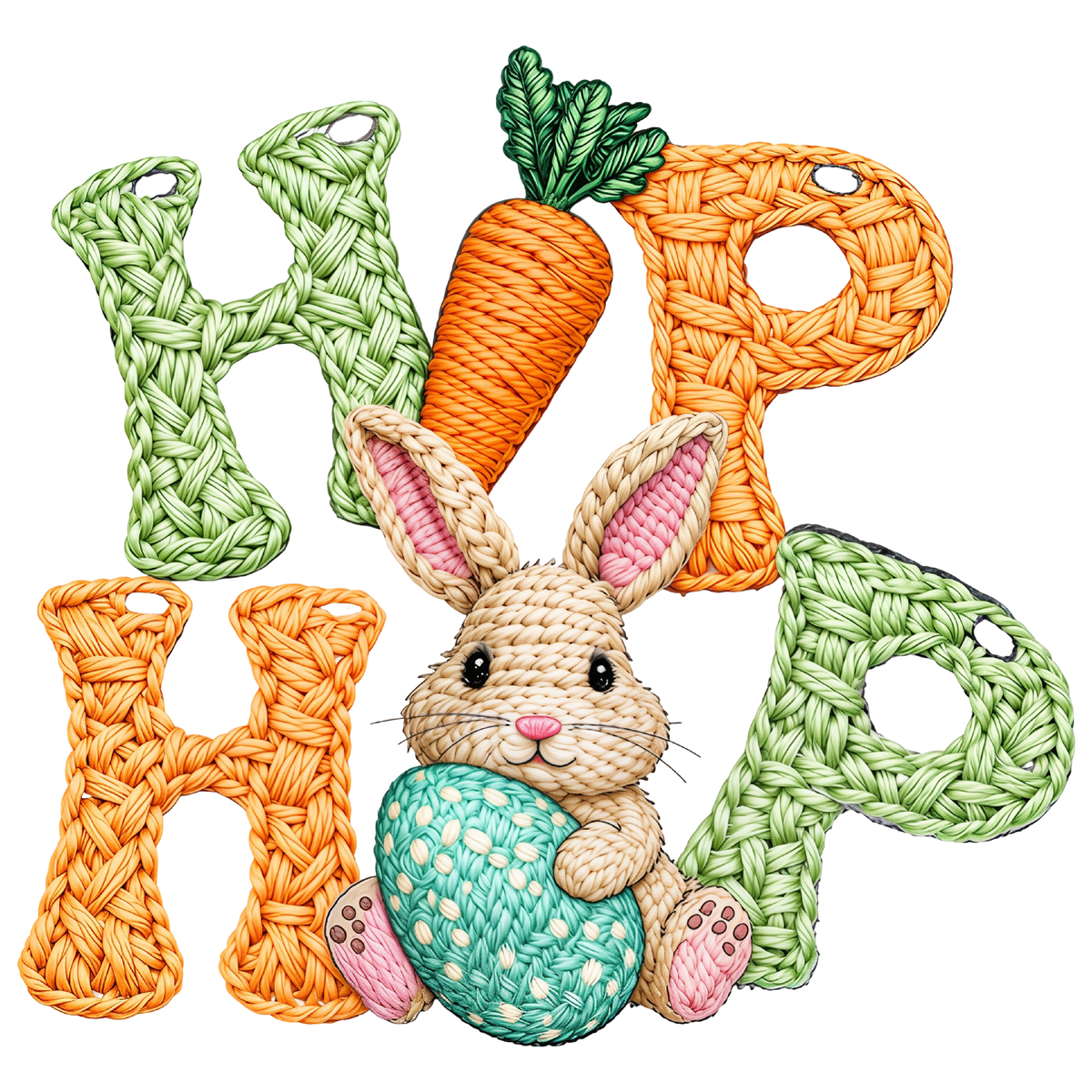 Happy Easter Bunny Design – Easter Ready to Press DTF Transfer