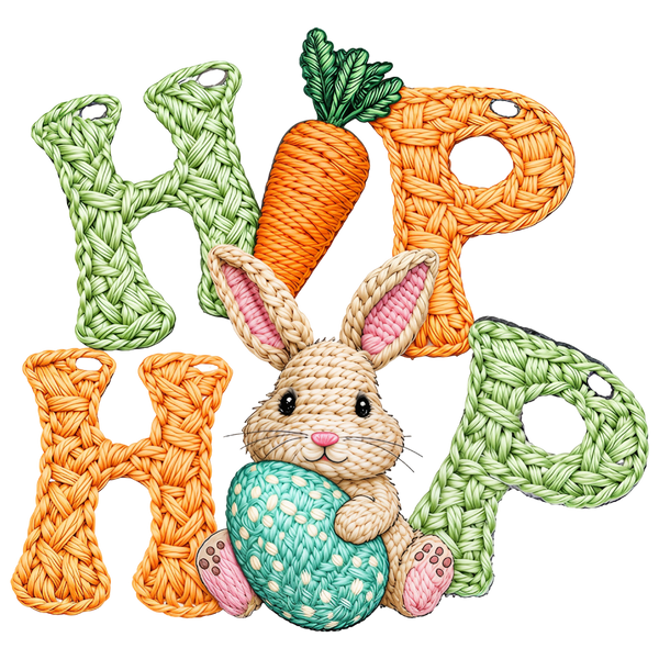 Happy Easter Bunny Design – Easter Ready to Press DTF Transfer
