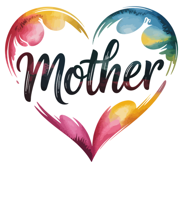 Mother Heart Brush Design – Mothers Day Ready to Press DTF Transfer