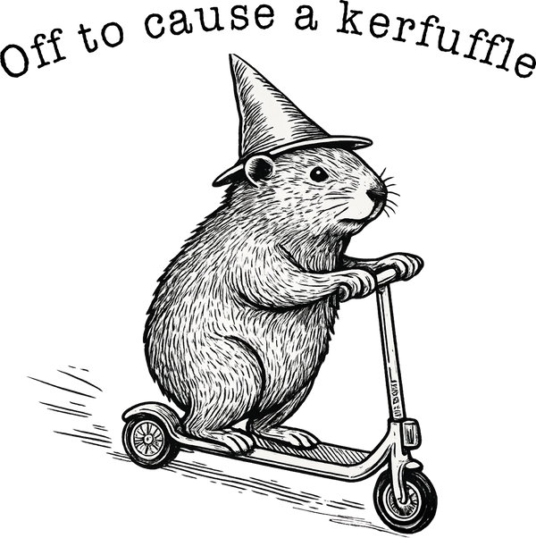 Wizard Rat Riding Scooter Funny Art – Funny Ready to Press DTF Transfer